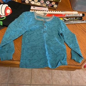 🦕Long-sleeve blue shirt